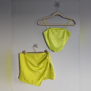 Tiger Lily neon skort and tank 2 piece